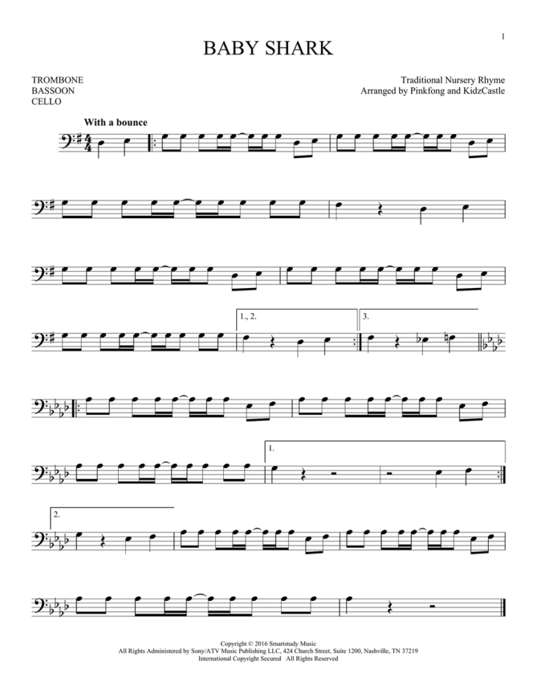 What are the Notes to Baby Shark Base Cleff: Easy Guide