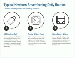 Newborn breastfeeding daily routine