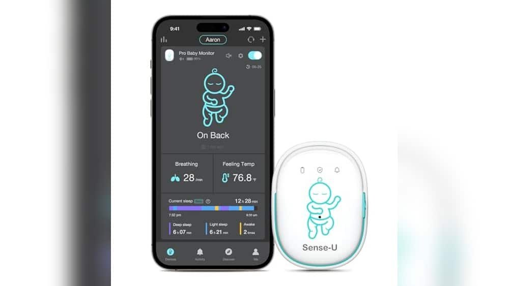 Wearable Baby Breathing And Roll Monitor