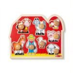 Wooden Puzzles Large Knob Grasping