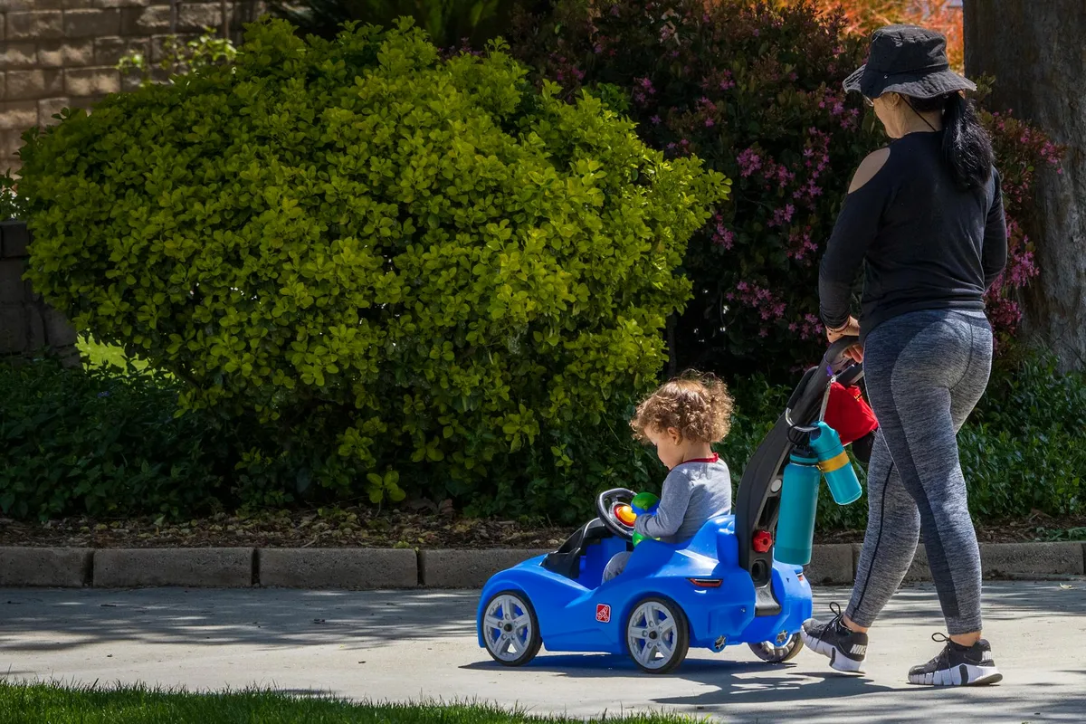 Child walking confidently