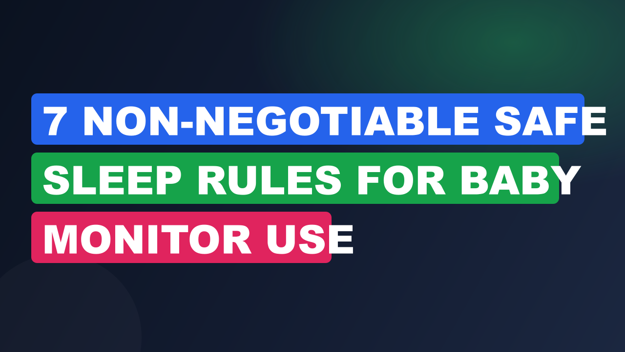 7 Non-Negotiable Safe Sleep Rules for Baby Monitor Use