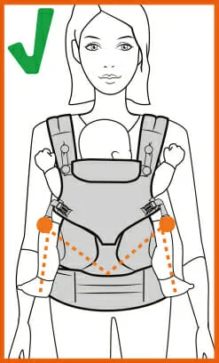 M-shape check baby carrier