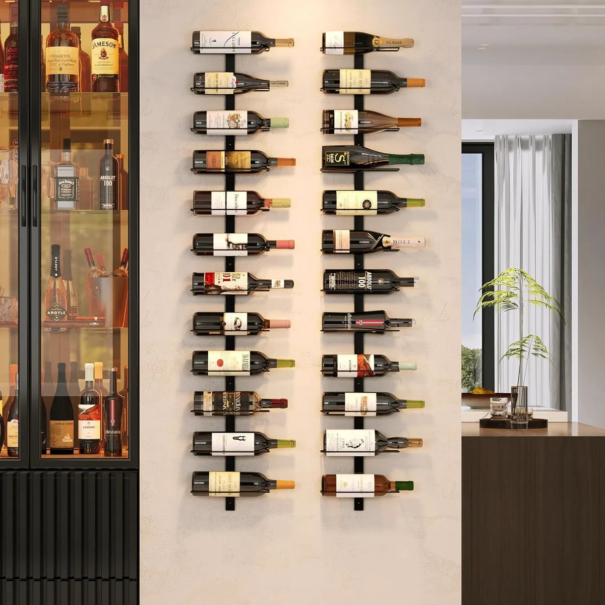 wall-mounted bottle drying rack