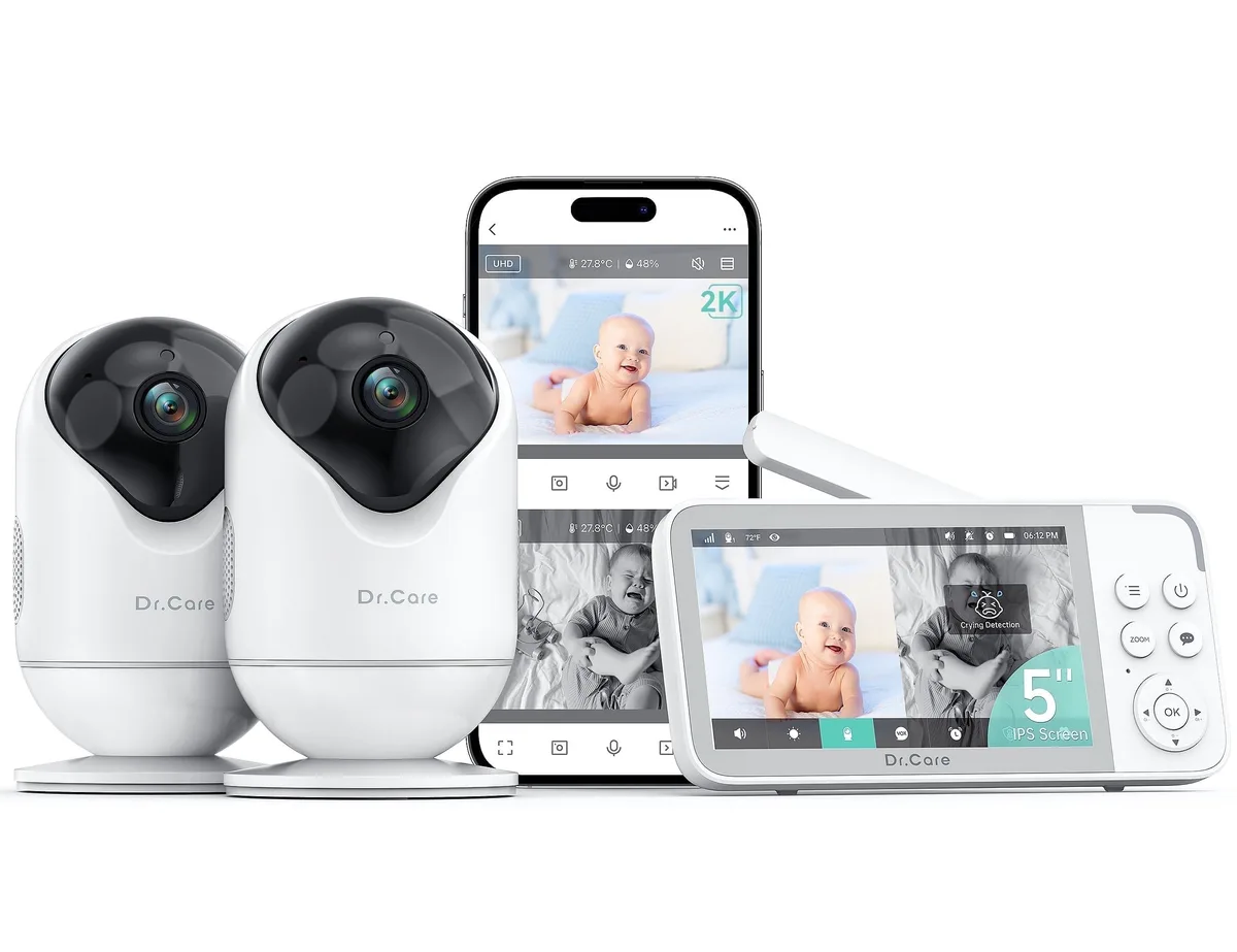 expandable WiFi baby monitor dual-camera system