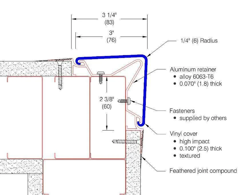 fire rated corner guard assembly